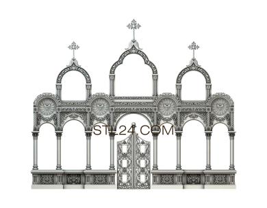 Иконостасы (IKN_0080, IKN_0080-110) 3D модель для ЧПУ станка